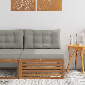Zunanja srednja sofa Masiven les akacije Naravna