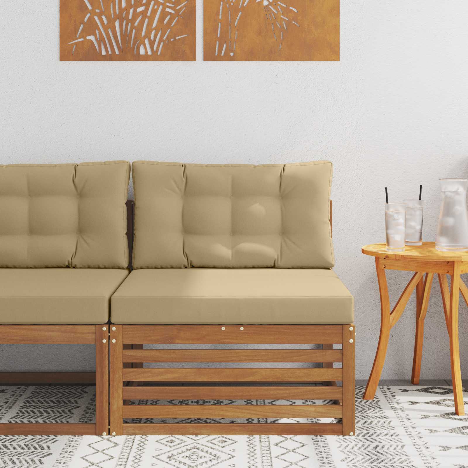 Buitenzitmiddelsofa Massief Acaciahout Naturel image 1