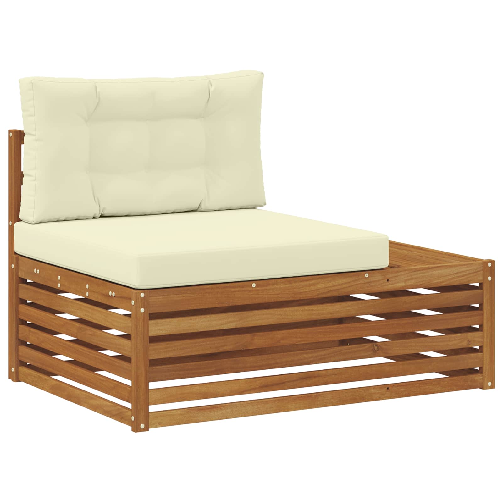 Buiten Eindbank Naturel 115 x 83 x 73 cm Massief Acaciahout image 2