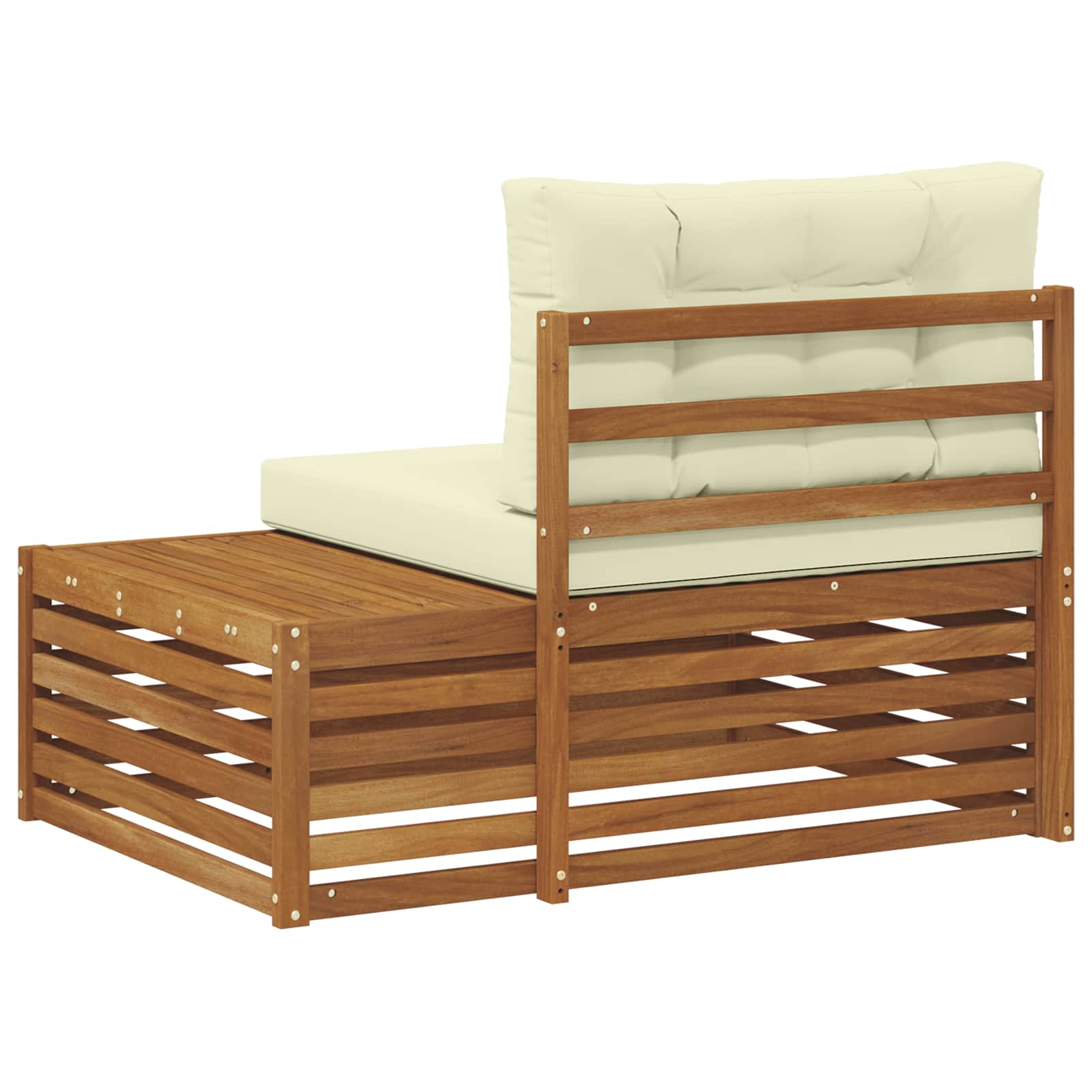 Buiten Eindbank Naturel 115 x 83 x 73 cm Massief Acaciahout image 6