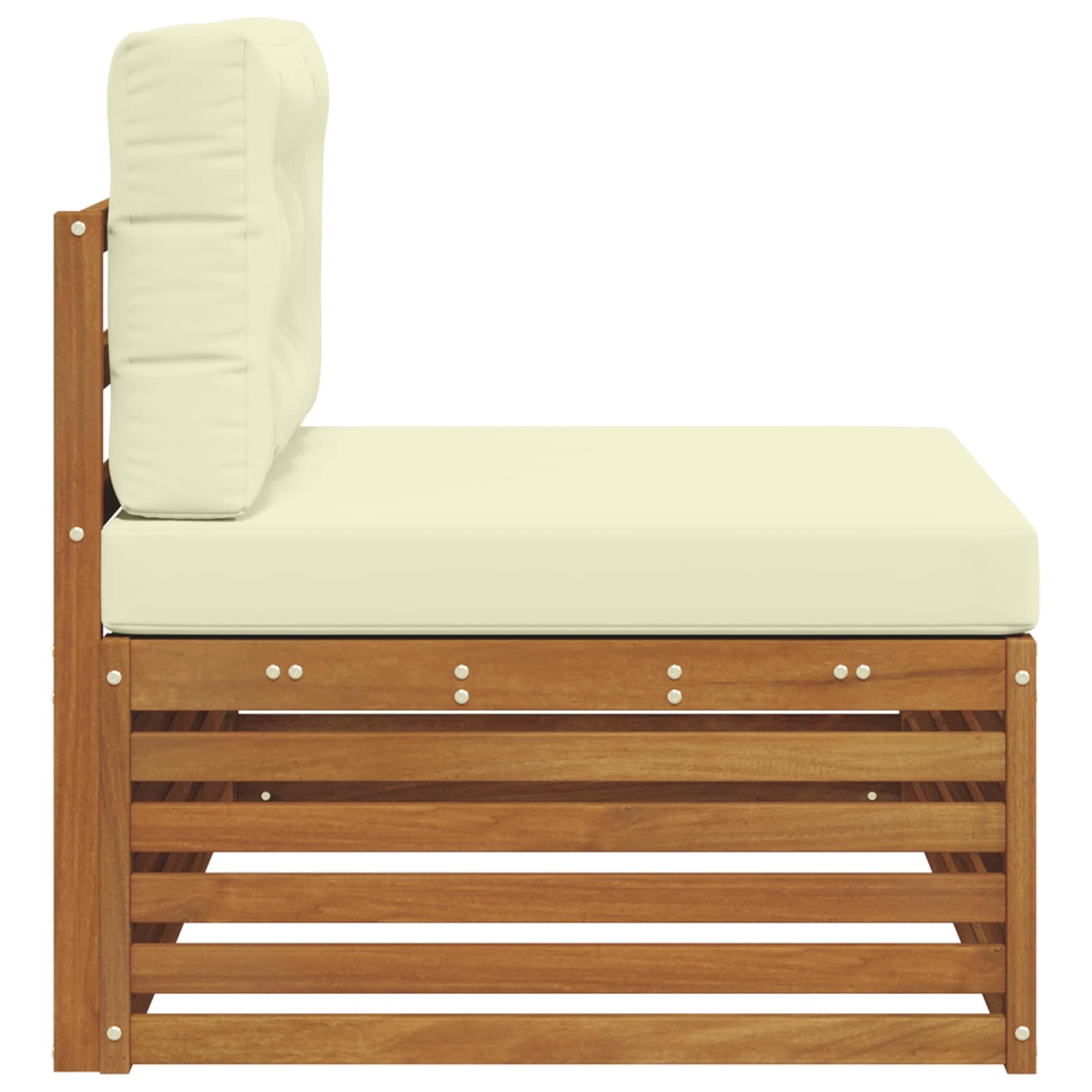 Buiten Eindbank Naturel 115 x 83 x 73 cm Massief Acaciahout image 5