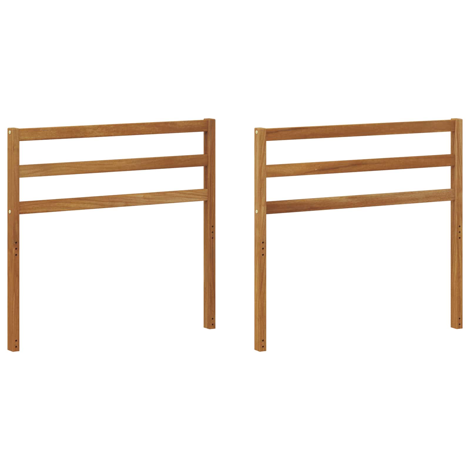 Armleuning 2 pcs Naturel 79 x 4 x 73 cm Massief Acaciahout image 2