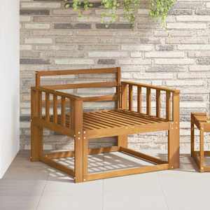 Naslonjalo 2 kos Naravna 80 x 6 x 61 cm Masiven les akacije