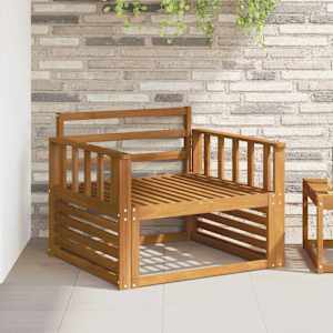 Naslonjalo 2 kos Naravna 80 x 6 x 61 cm Masiven les akacije
