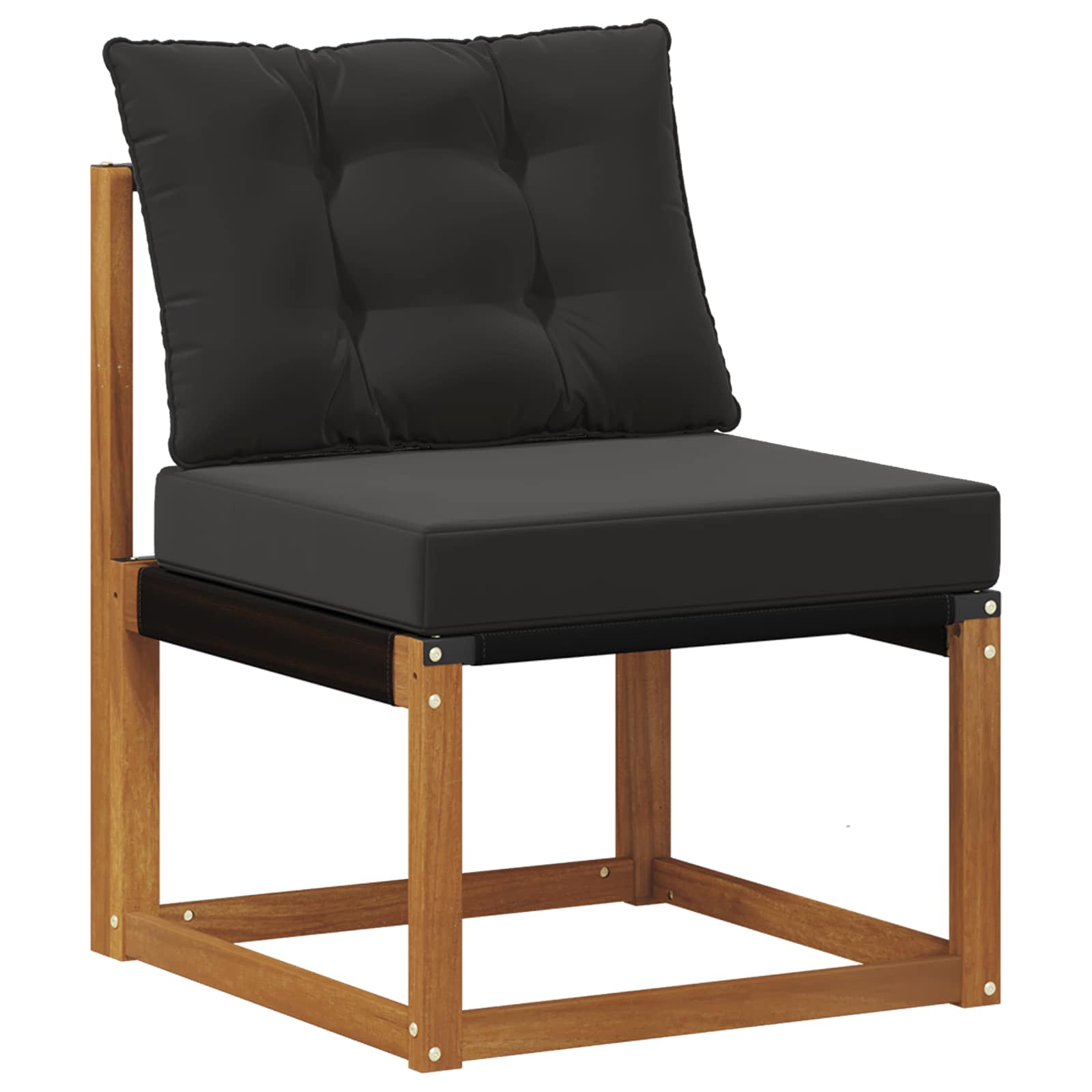 Buitenzitmiddelsofa Massief acaciahout en Textilene Stof image 2