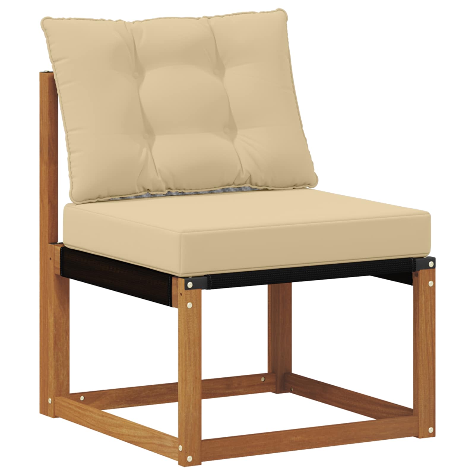 Buitenzitmiddelsofa Massief acaciahout en Textilene Stof image 2