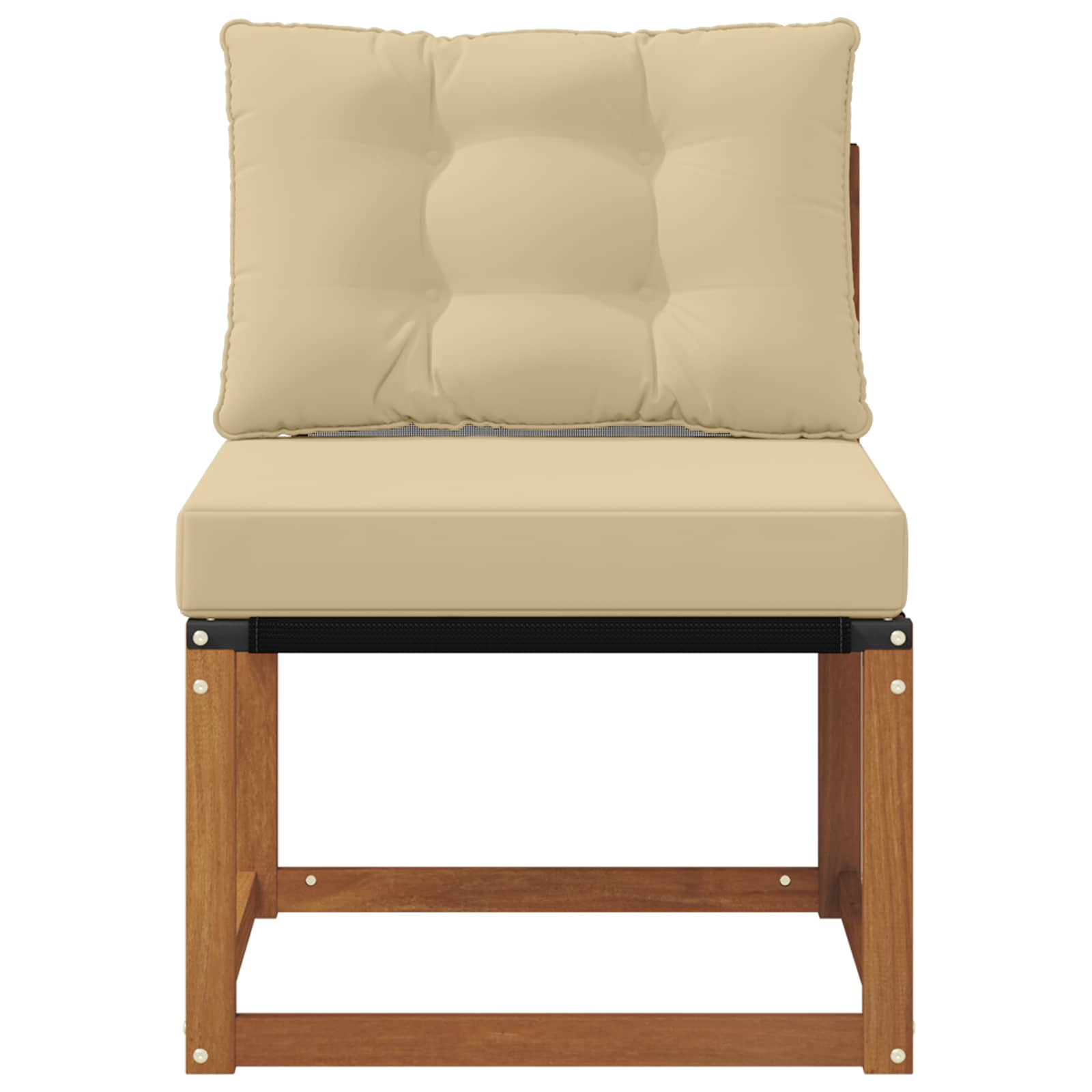 Buitenzitmiddelsofa Massief acaciahout en Textilene Stof image 4