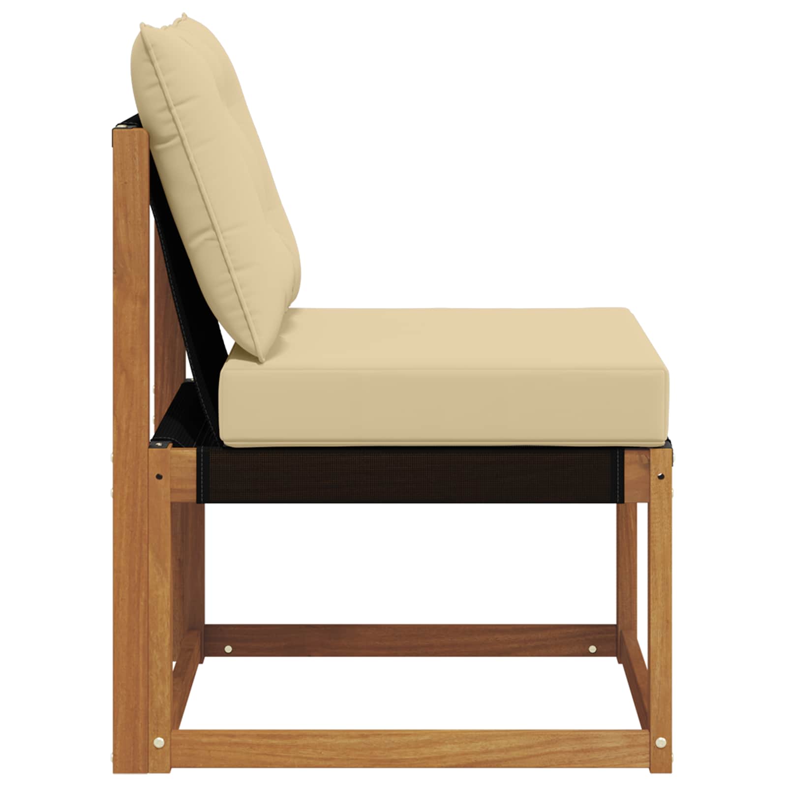 Buitenzitmiddelsofa Massief acaciahout en Textilene Stof image 5