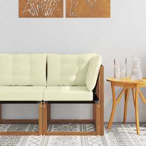 Zunanja kotna sofa Trden akacijev les in material Textilene