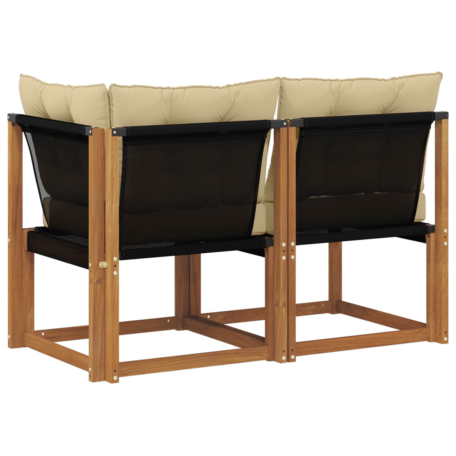 Zunanji srednji in kotiček kavč z blazino 2 Kos Naravna - slika 7