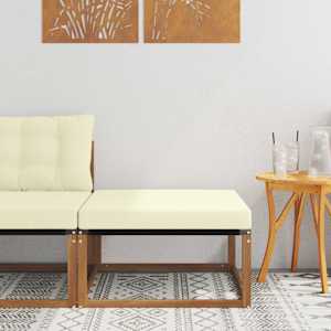 Zunanji puf Masiven les akacije Naravna