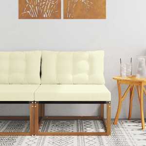 Srednji zunanji kavč Masiven les akacije Naravna