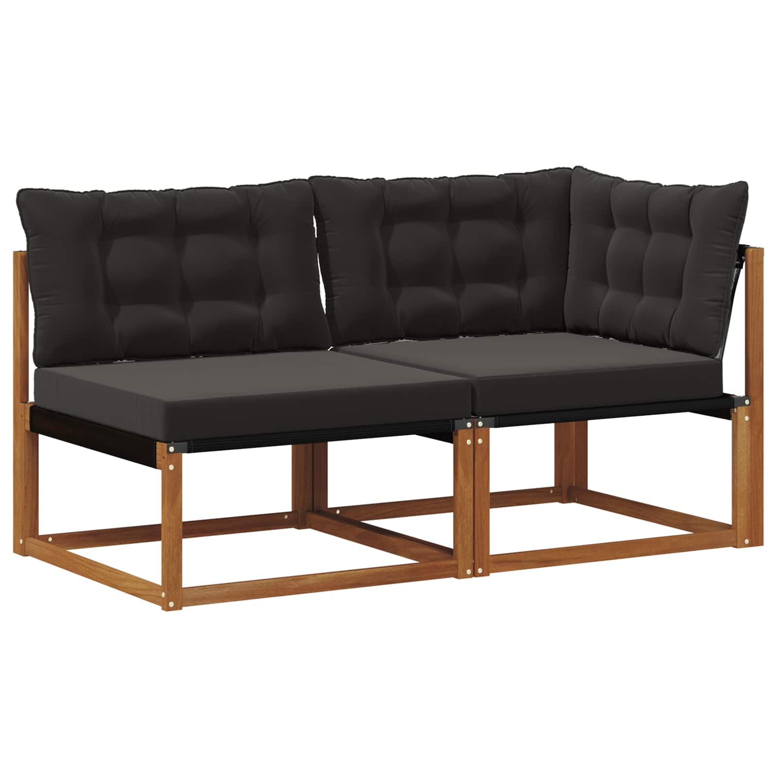 Thumbnail - vidaXL Outdoor Mittel- und Ecksofa 7 Stück Natur Massivholz Akazie