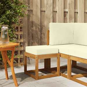 Zunanji stolček klop Masiven les akacije Naravna