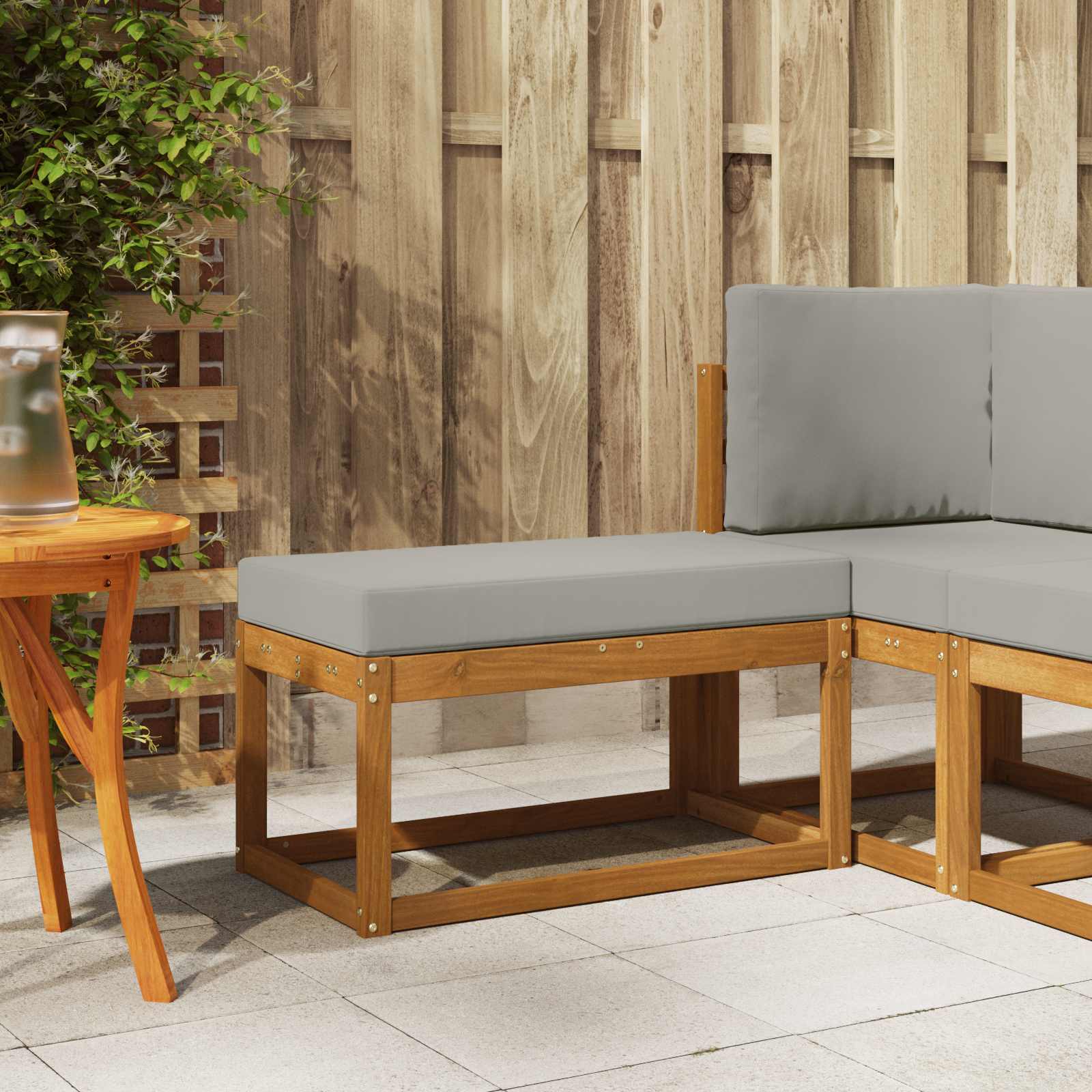 vidaXL Bancă de exterior Lemn Solid de Acacia natural