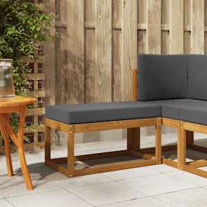 Zunanji stolček klop Masiven les akacije Naravna