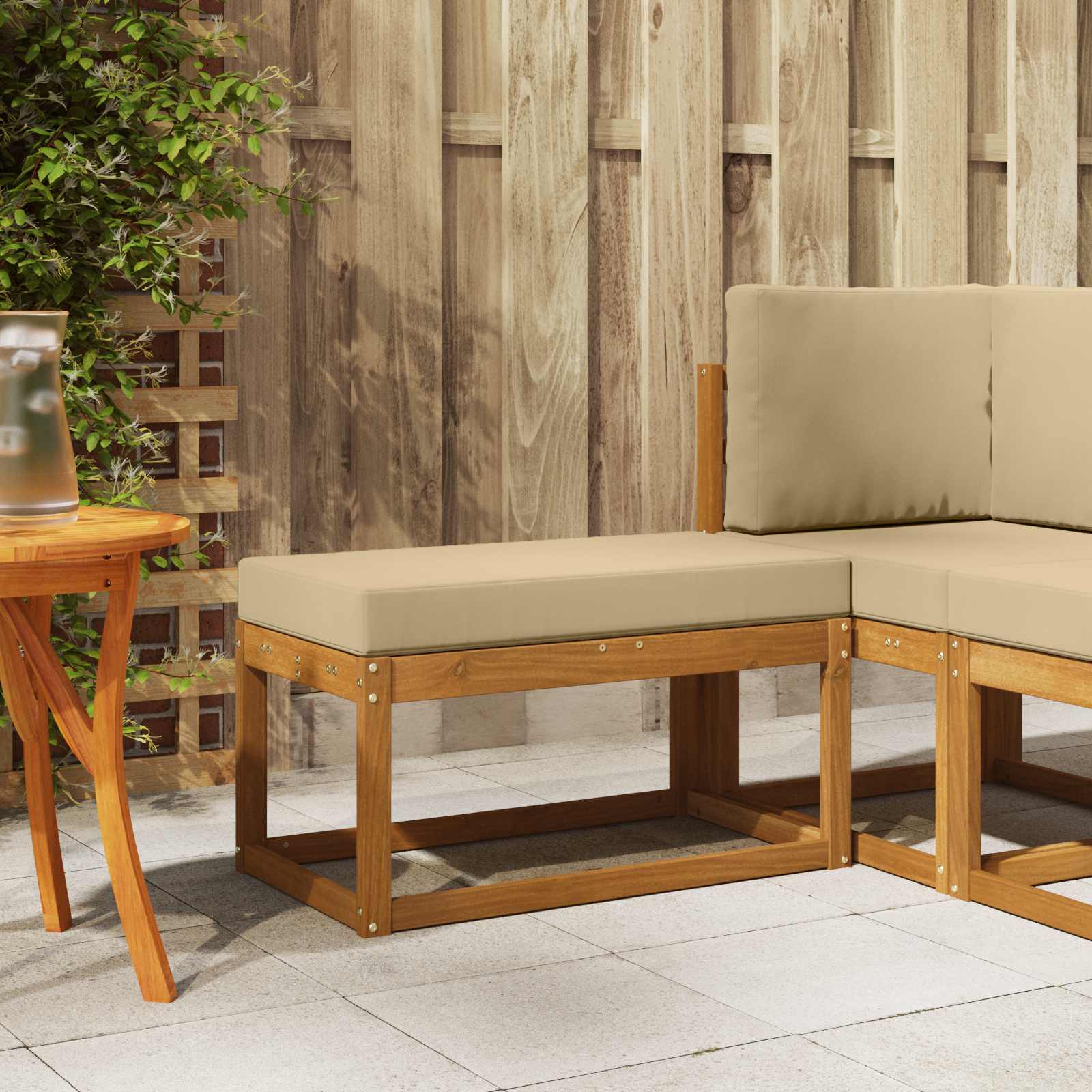 vidaXL Bancă de exterior Lemn Solid de Acacia natural