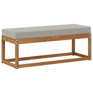 Stolička s lavicí Přírodní a světle šedá 115 x 43 x 37 cm - obrázek 2