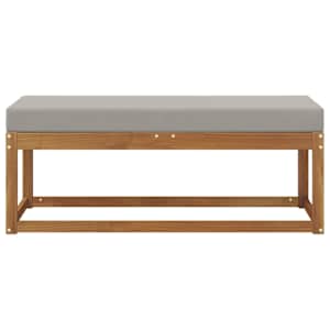 Stolička s lavicí Přírodní a světle šedá 115 x 43 x 37 cm - obrázek 3