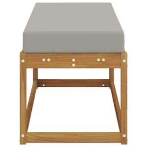 Stolička s lavicí Přírodní a světle šedá 115 x 43 x 37 cm - obrázek 4