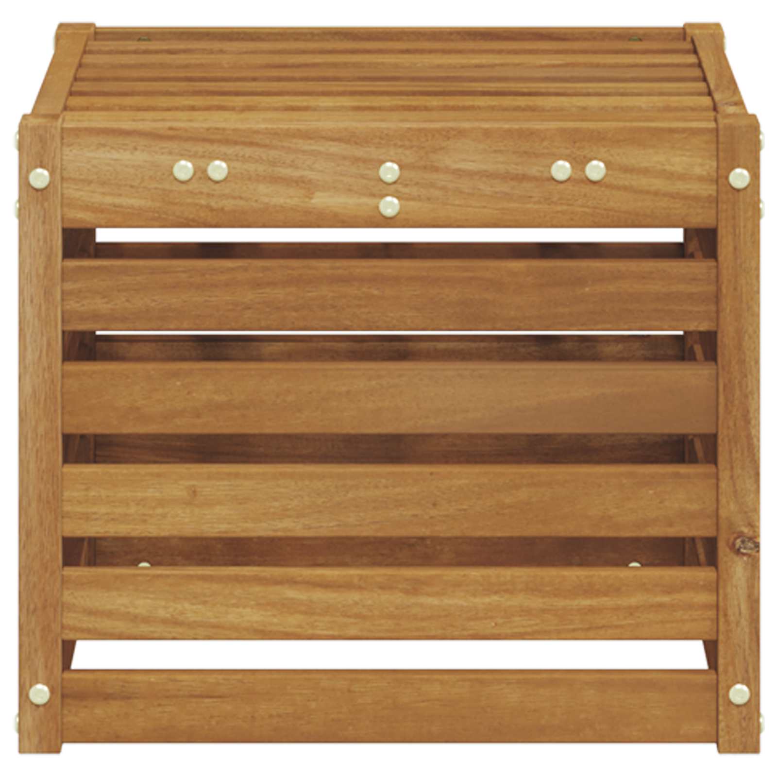 Buitenstoolbank Naturel 43 x 43 x 37 cm Massief Acaciahout image 5