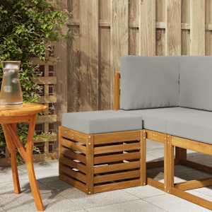 Zunanji stolček klop Masiven les akacije Naravna