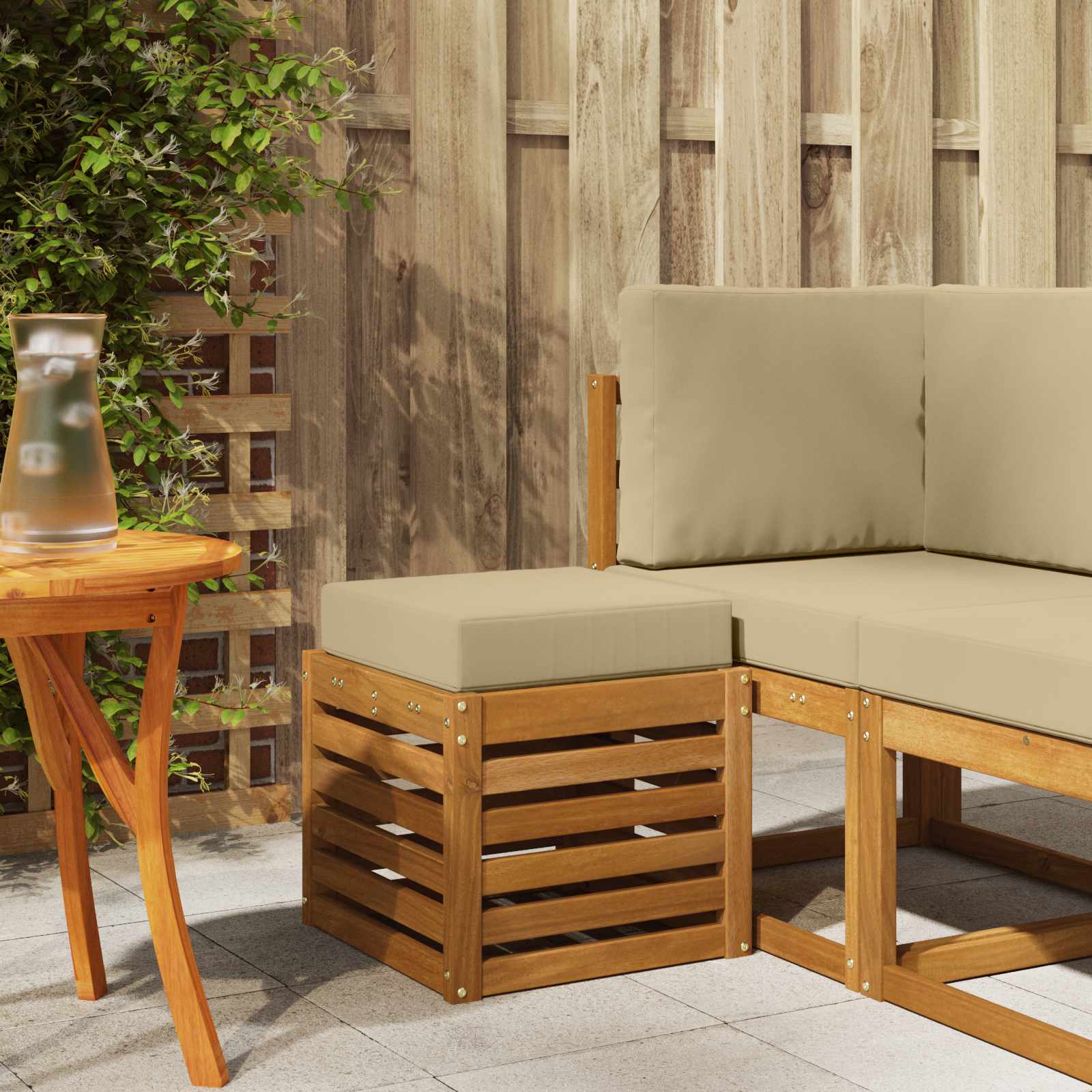 vidaXL Bancă de exterior Lemn Solid de Acacia natural