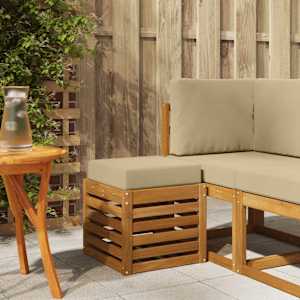 Zunanji stolček klop Masiven les akacije Naravna