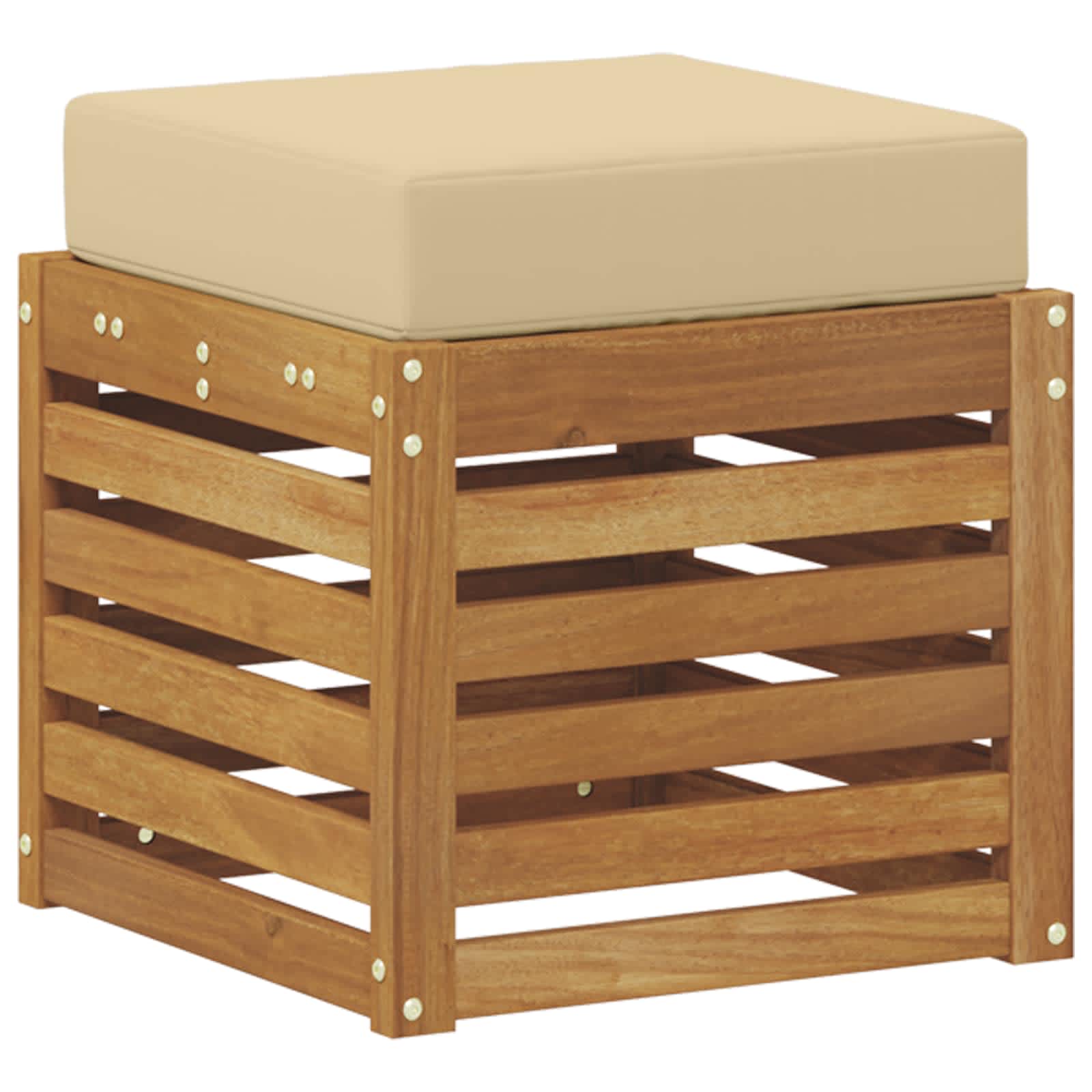 Buitenstoolbank Massief Acaciahout Naturel image 2