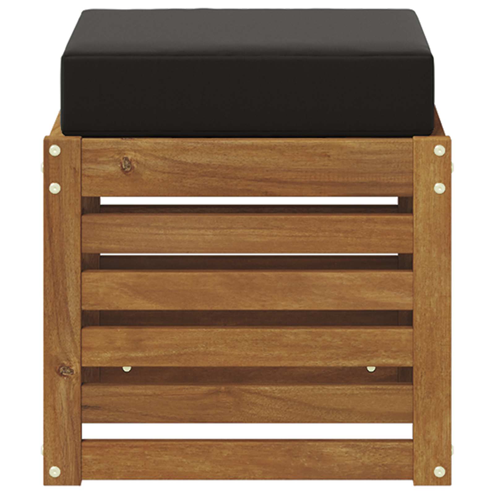 Buitenpoef Bank Massief Acaciahout Naturel image 3