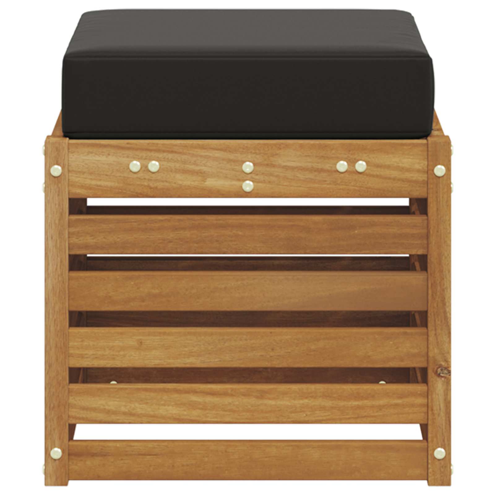 Buitenpoef Bank Massief Acaciahout Naturel image 4