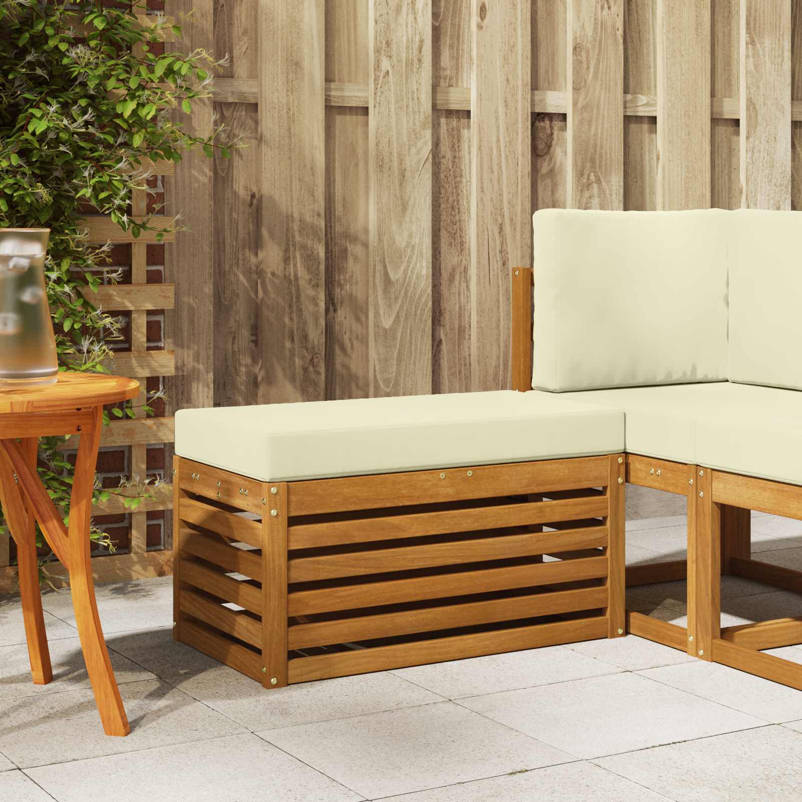 vidaXL Bancă de exterior Lemn Solid de Acacia natural