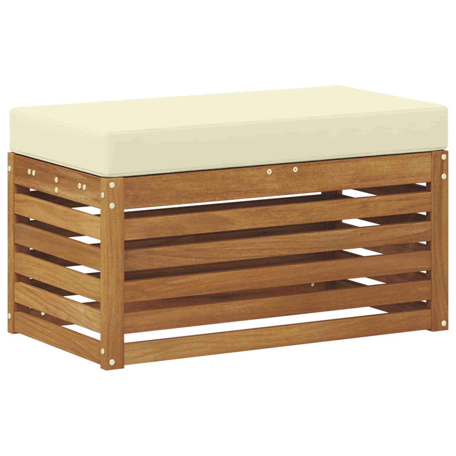 Buitenstoolbank Massief Acaciahout Naturel image 2