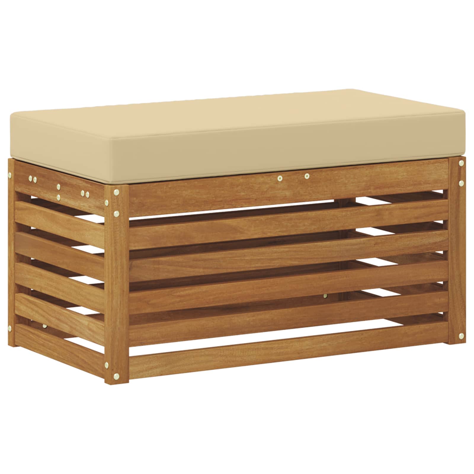 Buitenstoolbank Massief Acaciahout Naturel image 2