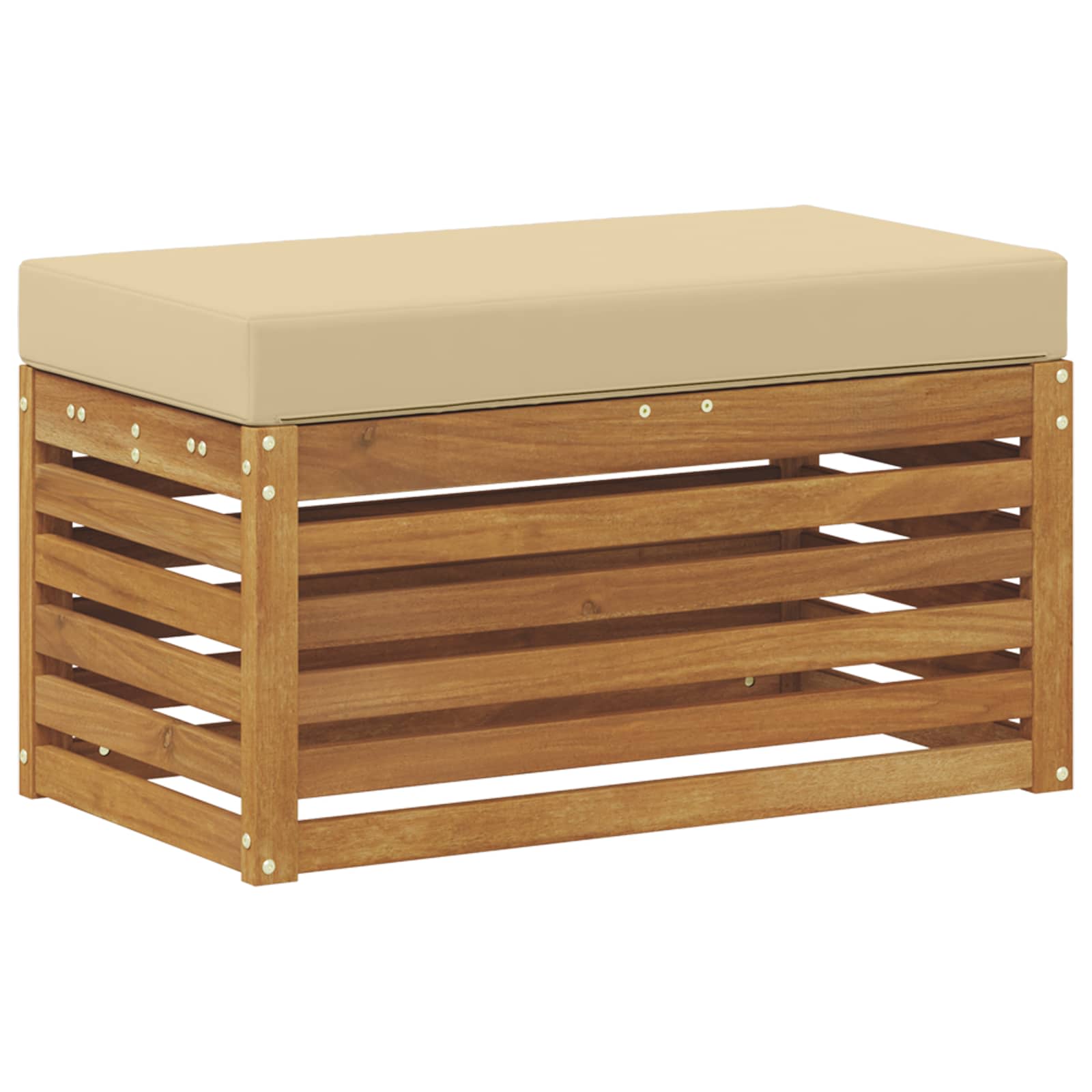 Buitenstoolbank Massief Acaciahout Naturel image 5