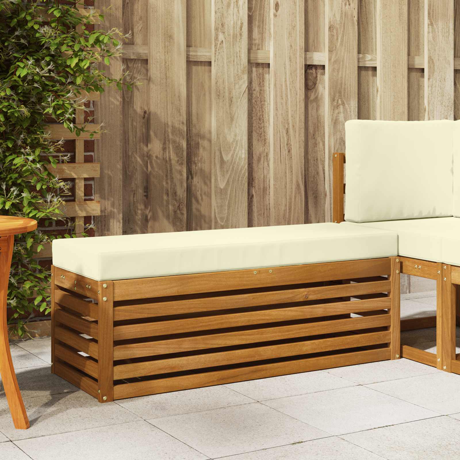 vidaXL Bancă de exterior Lemn Solid de Acacia natural
