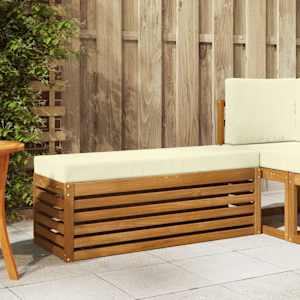 Zunanji stolček klop Masiven les akacije Naravna