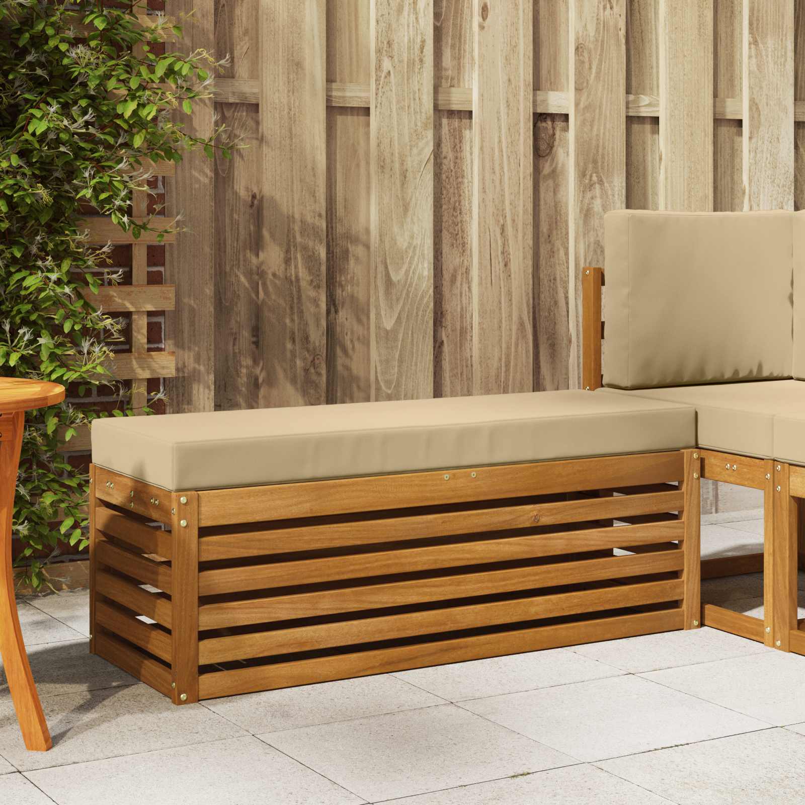 vidaXL Bancă de exterior Lemn Solid de Acacia natural