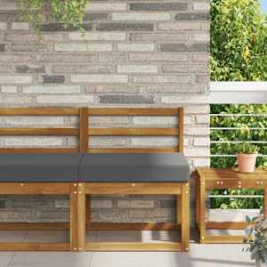 Zunanja blazina za kavč Antracit 60 x 60 x 8 cm Poliester