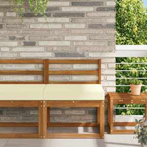 Zunanja blazina za kavč krema 60 x 60 x 8 cm Poliester