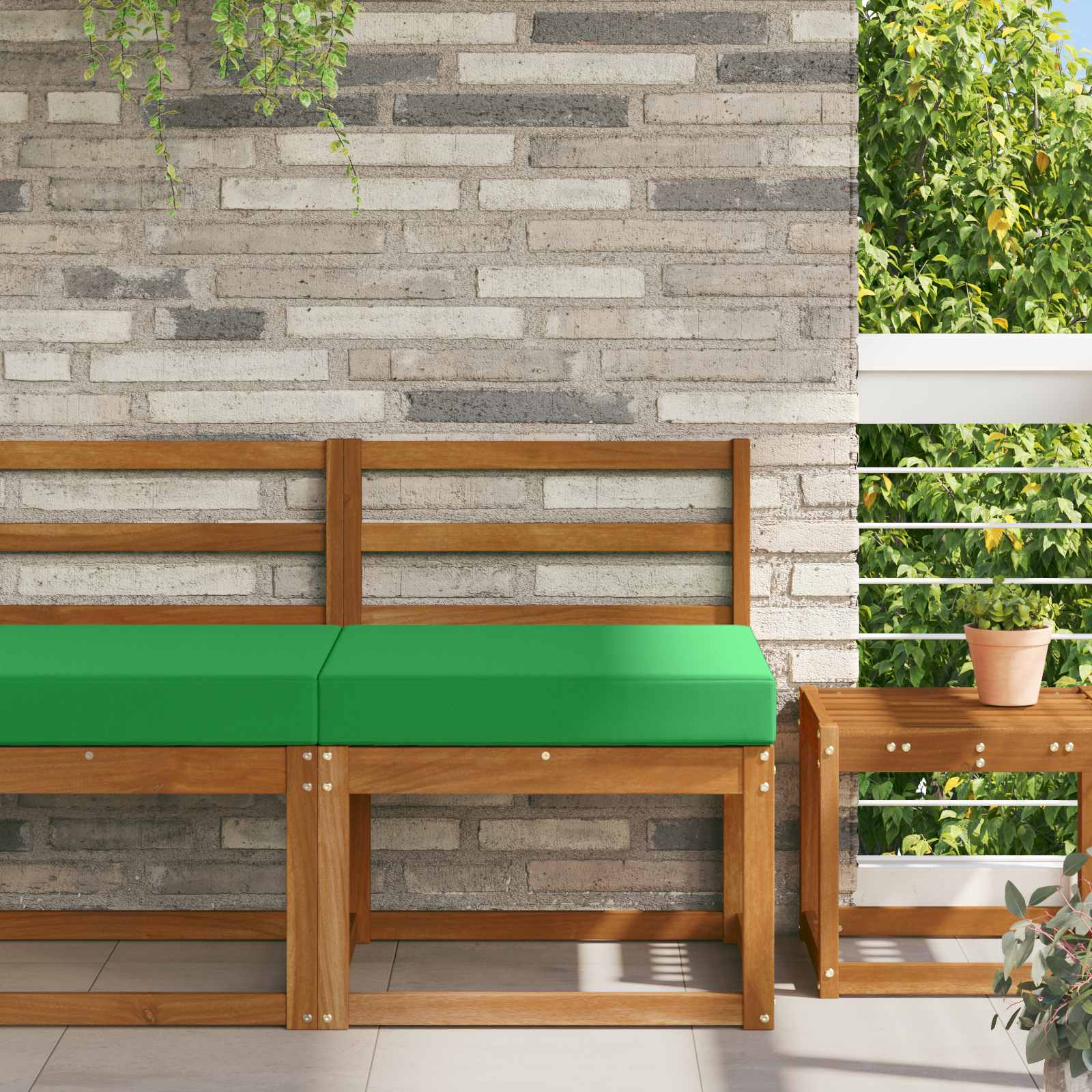 vidaXL Perna pentru canapea de exterior Verde 60 x 60 x 8 cm Poliester