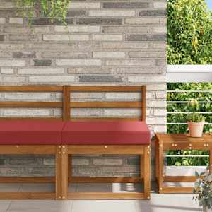 Zunanja blazina za kavč vinsko rdeča 60 x 60 x 8 cm Poliester