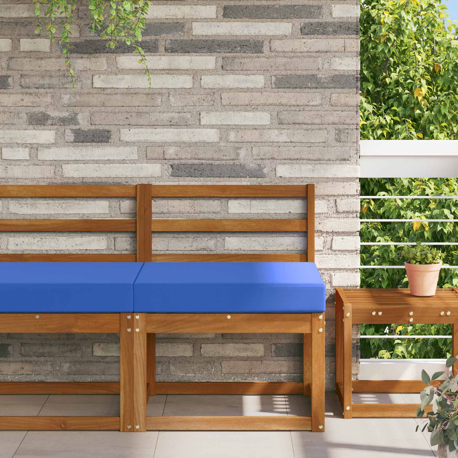 vidaXL Sofakissen für draußen Türkis 60 x 60 x 8 cm Polyester