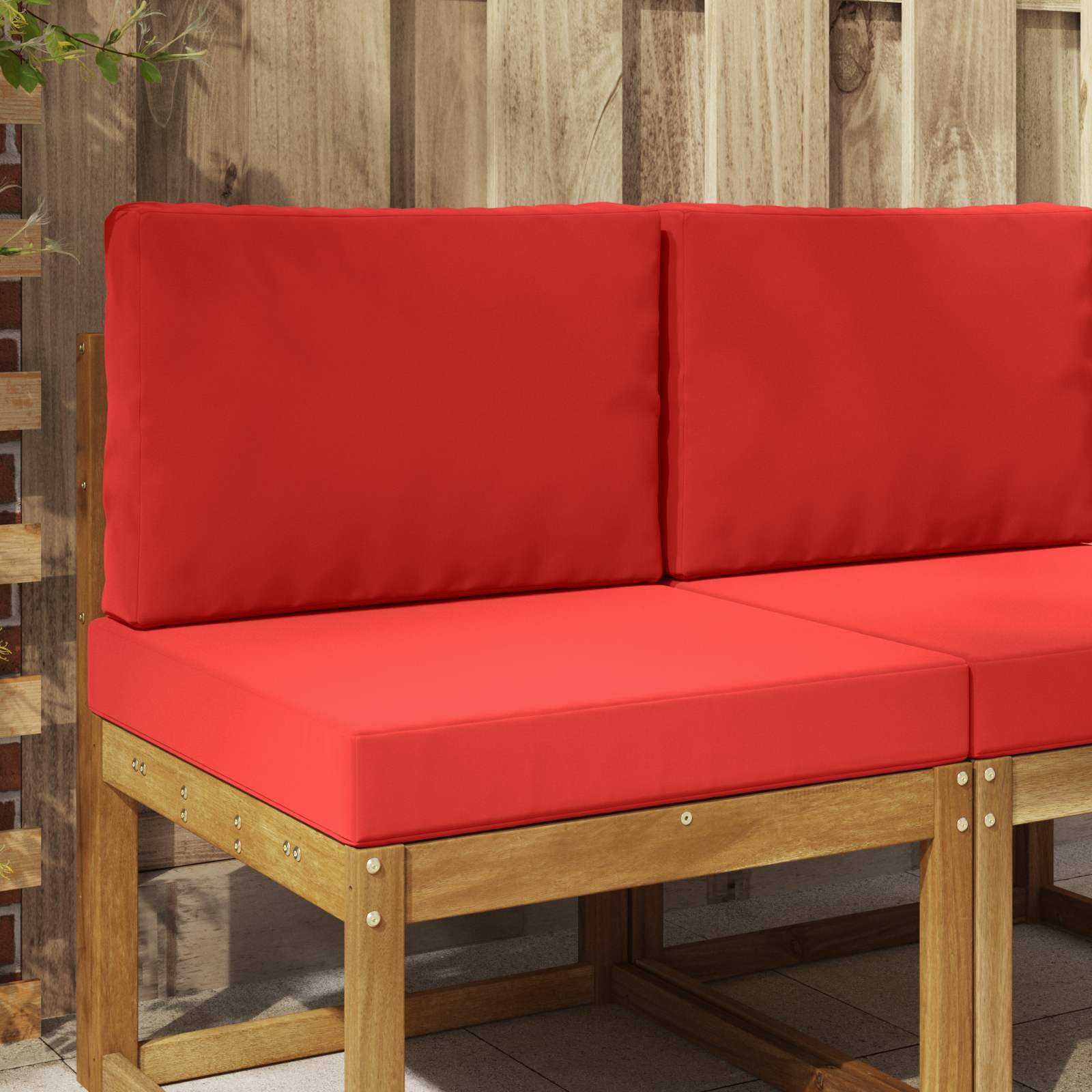 Buiten bankkussen 2 pcs Rood Polyester image 1