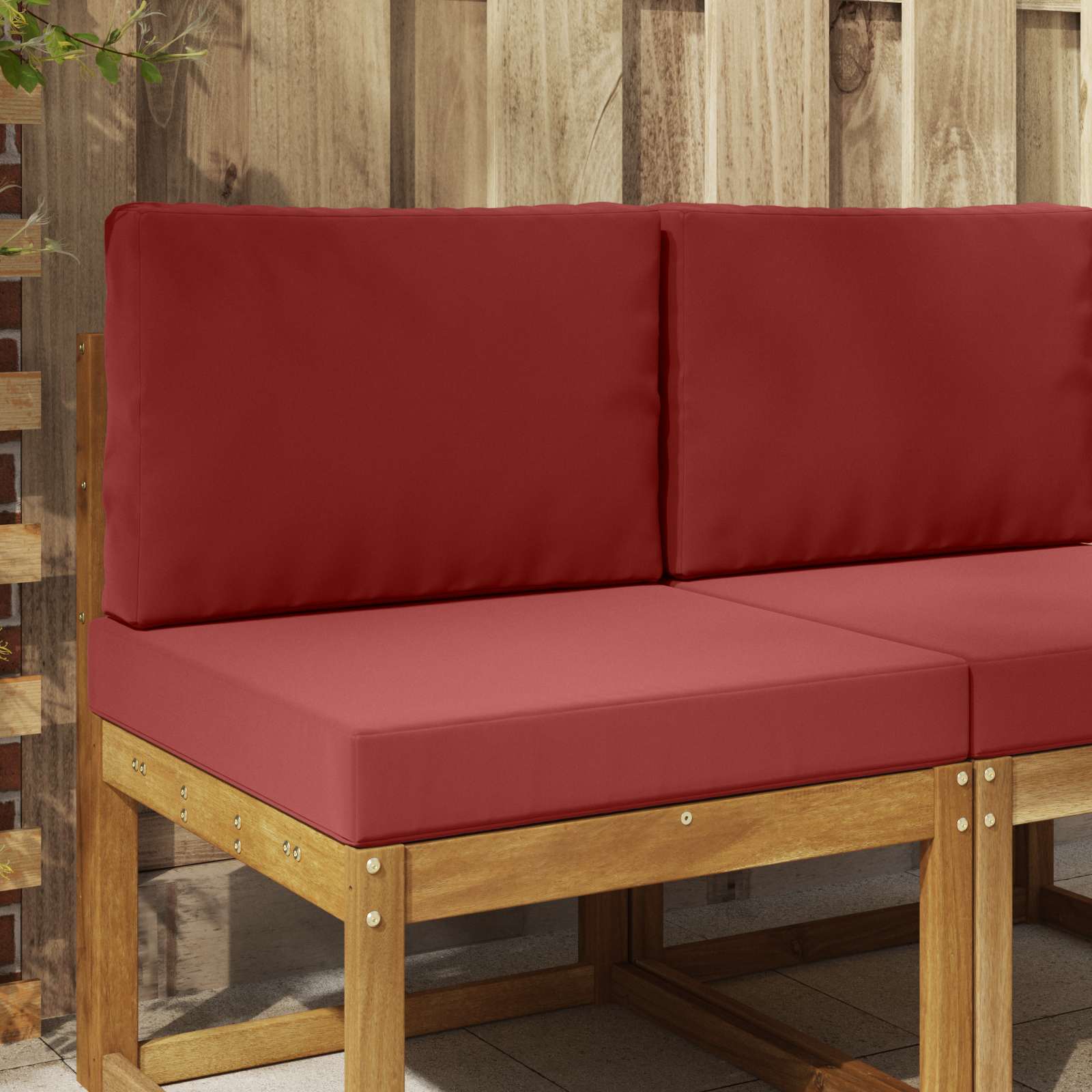 vidaXL Perna pentru canapea de exterior 2 pcs bordo Poliester