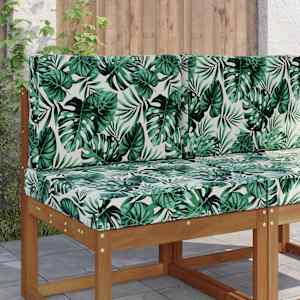 Zunanja blazina za kavč 2 pcs Vzorec lista Poliester