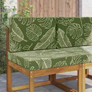 Zunanja blazina za kavč 2 pcs Listnati dizajn Poliester