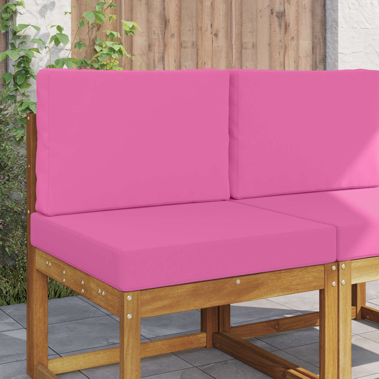 vidaXL Perna pentru canapea de exterior 2 pcs Roz Poliester