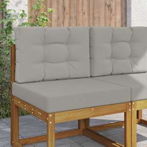 Zunanja blazina za kavč 2 pcs Siva Poliester