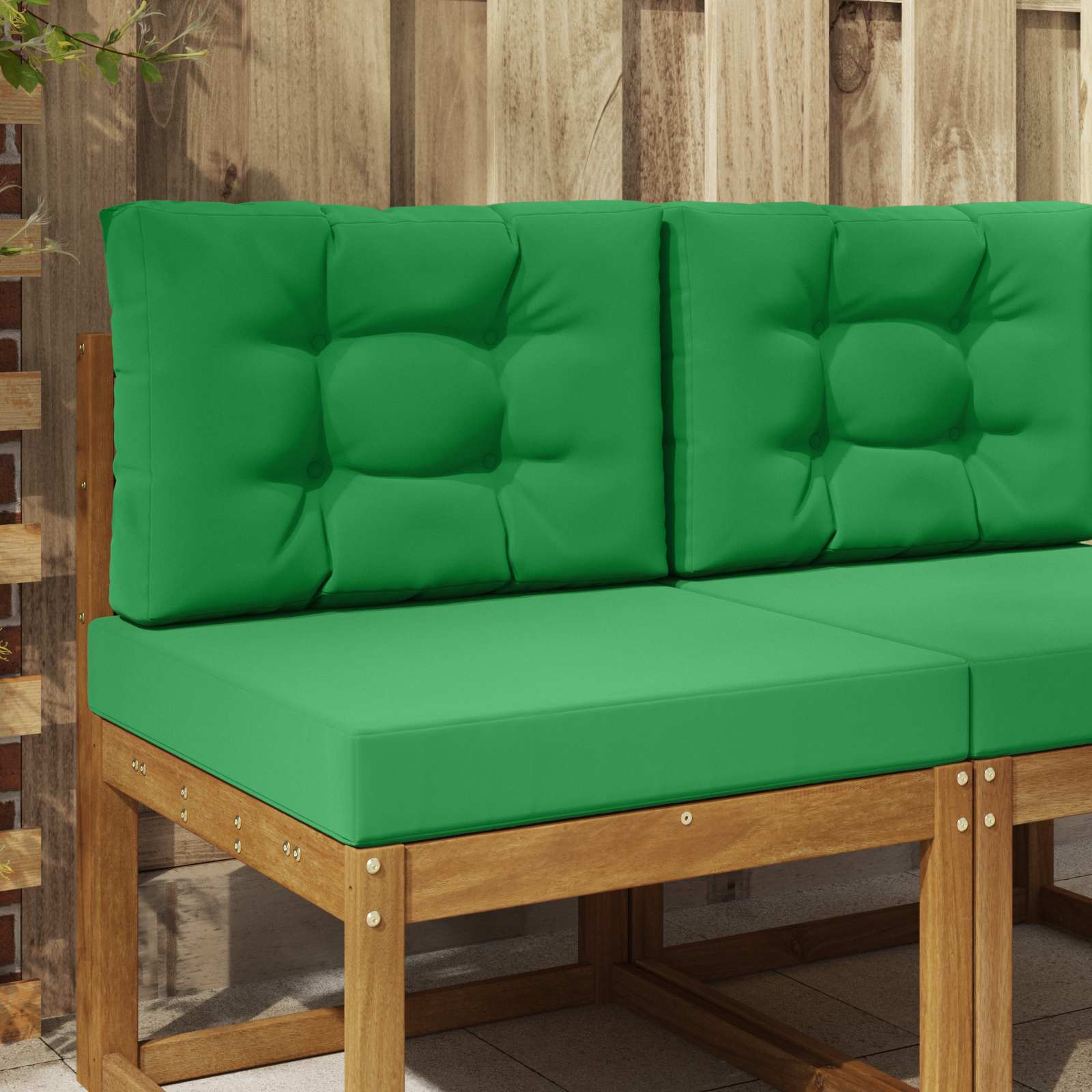 vidaXL Perna pentru canapea de exterior 2 pcs Verde Poliester